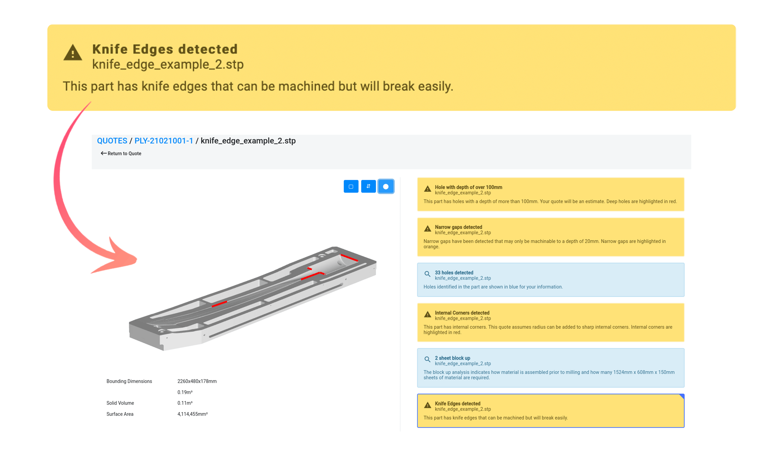 Plyable Feature Update Knife Edge Detection Plyable